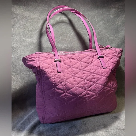 Kate Spade Wilson Road Quilted Talya Tote Bag in Ruffled Pansy Pink - Picture 7 of 14